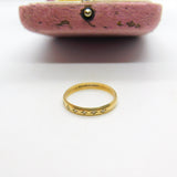 9ct Yellow Gold & Pave Diamond Set Band Ring 1968 London Vintage
