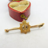 WWII 9ct Yellow Gold Military Sweetheart Brooch Antique c1945 Army Ordinance?