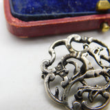 Pair of Victorian Sterling Silver Art Nouveau Buttons c1890 Thomas White