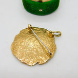 9ct Bi-Colour Gold Sagittarius the Archer Zodiac Medallion Pendant Vintage c1980