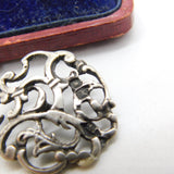 Pair of Victorian Sterling Silver Art Nouveau Buttons c1890 Thomas White
