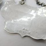 Victorian Sterling Silver Rum & Gin Decanter Label Antique 1857 Birmingham