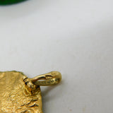 9ct Bi-Colour Gold Sagittarius the Archer Zodiac Medallion Pendant Vintage c1980