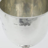 Sterling Silver 'Poppy Day' Military Trophy Chalice Goblet Antique 1928 Chester