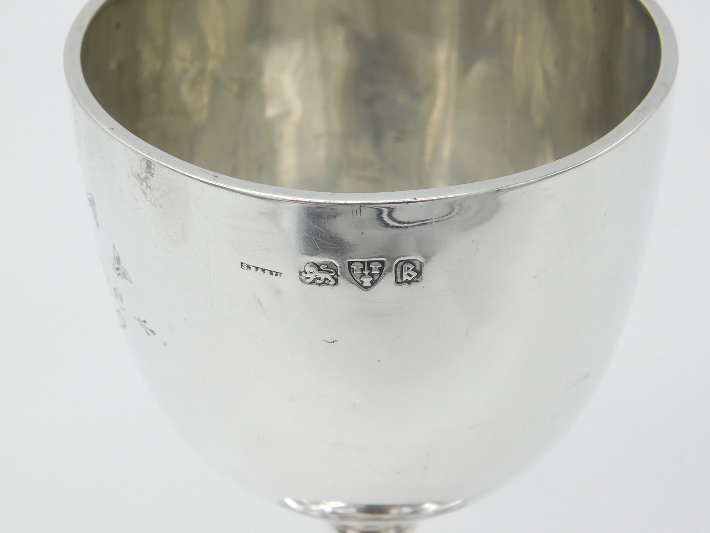 Sterling Silver 'Poppy Day' Military Trophy Chalice Goblet Antique 1928 Chester