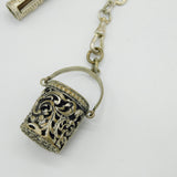 19th Century Ornate Silver Plated Sewing Chatelaine & Tools Antique c1860s