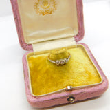 Victorian 18ct Yellow Gold & Three Stone Diamond Dress Ring Antique c1890