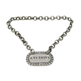 George IV Sterling Silver 'Anchovy' Sauce Label Ticket Antique 1823 London