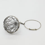 Victorian Sterling Silver Wool Skein Ball Sewing Bangle Bracelet Antique 1880
