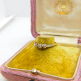 Victorian 18ct Yellow Gold & Three Stone Diamond Dress Ring Antique c1890