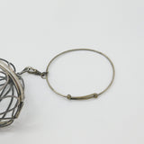 Victorian Sterling Silver Wool Skein Ball Sewing Bangle Bracelet Antique 1880