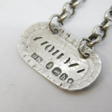 George IV Sterling Silver 'Anchovy' Sauce Label Ticket Antique 1823 London