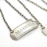 Set of 3 Georgian Sterling Silver 'Madeira, Port, Sherry' Decanter Labels 1807
