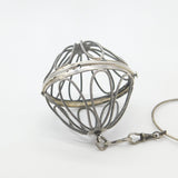 Victorian Sterling Silver Wool Skein Ball Sewing Bangle Bracelet Antique 1880