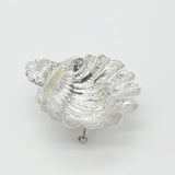 Sterling Silver Scallop Shell Form Floral Pattern Sweet Treat Dish 1971 Vintage