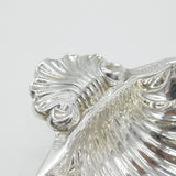 Sterling Silver Scallop Shell Form Floral Pattern Sweet Treat Dish 1971 Vintage