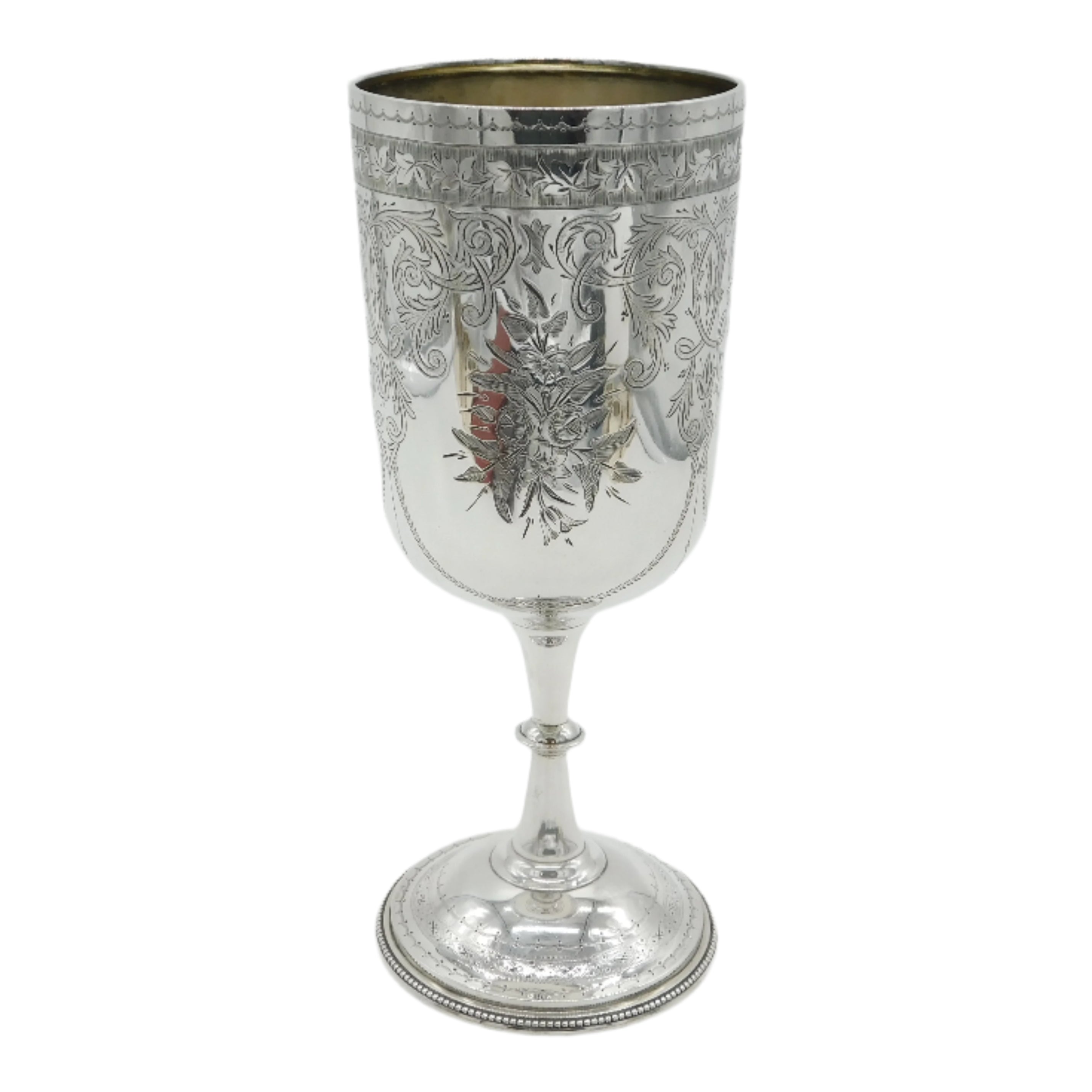 Antique Silver Goblet Chalice Victorian