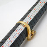 9ct Yellow Gold, Diamond & Ruby Panther Crossover Ring Vintage 1993 Birmingham