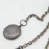 Early Victorian Cut Steel Sewing Chatelaine With Tools Antique c1850