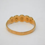 Victorian 9ct Rose Gold, Turquoise & Pearl Dress Ring Antique 1899 Birmingham