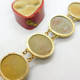 Regency Grand Tour 9ct Gold Set Lava, Basalt & Granite Cameo Bracelet c1830