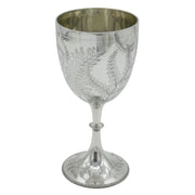 Victorian Sterling Silver Aesthetic Fern Pattern Goblet Chalice Antique London