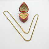 Victorian 9ct Gold Cable Link Chain Necklace 17" Length Antique c1880