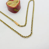 Victorian 9ct Gold Cable Link Chain Necklace 17" Length Antique c1880