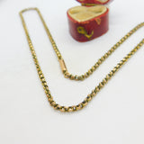 Victorian 9ct Gold Cable Link Chain Necklace 17" Length Antique c1880