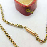 Victorian 9ct Gold Cable Link Chain Necklace 17" Length Antique c1880