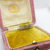 9ct Yellow Gold Two-Tier Diamond Half Eternity Ring Vintage c1990 Birmingham