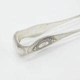 Victorian French Sterling Silver Floral Bear Claw Sugar Tongs Antique c1840