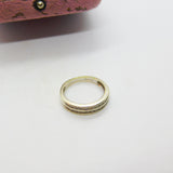 9ct Yellow Gold Two-Tier Diamond Half Eternity Ring Vintage c1990 Birmingham