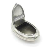 Edwardian Silver Plated Oval Form Snuff Box 'J. Coutts, 1908' Antique
