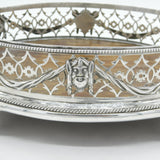 Victorian Large Silver Plated Art Nouveau Pierced Cruet Stand Antique c1890