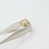 Victorian French Sterling Silver Floral Bear Claw Sugar Tongs Antique c1840