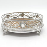 Victorian Large Silver Plated Art Nouveau Pierced Cruet Stand Antique c1890