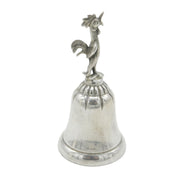 Portuguese Sterling Silver 'Galo de Barcelos' Cockerel Dinner Bell Vintage c1950
