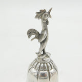 Portuguese Sterling Silver 'Galo de Barcelos' Cockerel Dinner Bell Vintage c1950