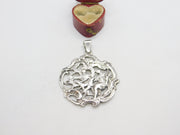 Edwardian Sterling Silver Classical Cherub Form Large Pendant 1903 London
