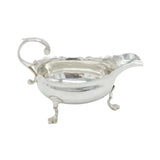 George II Sterling Silver Scrolled Sauce Boat Antique 1758 London David Mowden