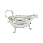 George II Sterling Silver Scrolled Sauce Boat Antique 1758 London David Mowden