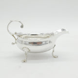 George II Sterling Silver Scrolled Sauce Boat Antique 1758 London David Mowden