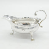 George II Sterling Silver Scrolled Sauce Boat Antique 1758 London David Mowden