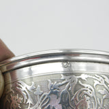 Art Nouveau French Sterling Silver Beaker with Acanthus Motif Antique c1890
