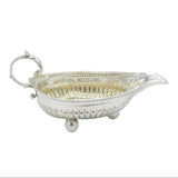George III Sterling Silver Floral Pattern Sauce Boat Antique 1790 London