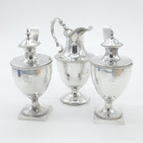 Georgian Sterling Silver Crested Dessert Set Antique 1773 London Robert Hennell