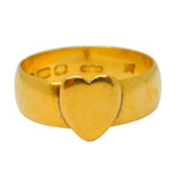 Victorian 22ct Yellow Gold Sweetheart Wedding Ring Antique 1864 Birmingham