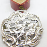 Edwardian Sterling Silver Classical Nouveau Brooch 1903 London Antique
