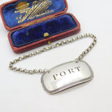 Georgian Sterling Silver Port Decanter Label 1835 Birmingham Joseph Willmore